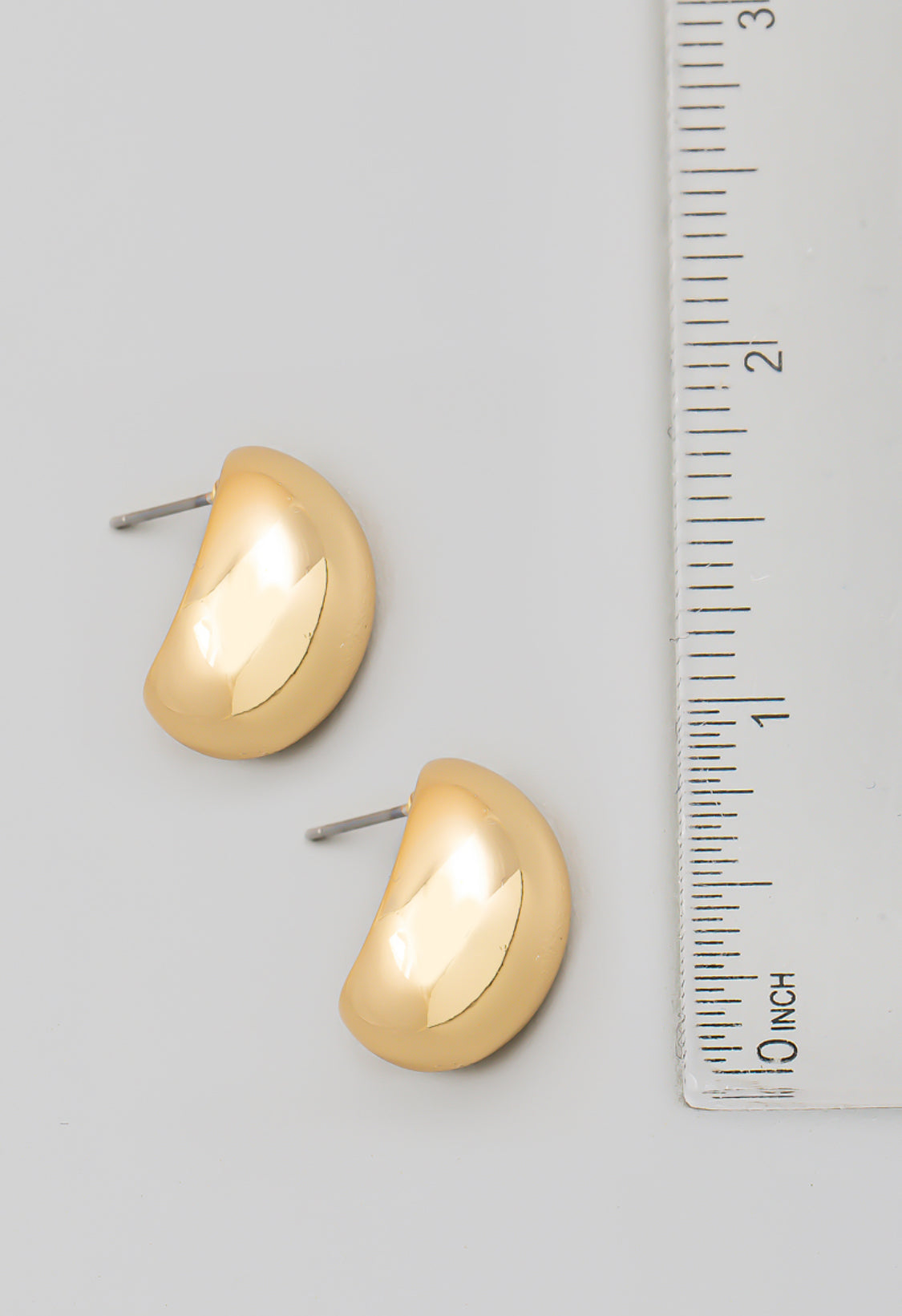 Round Metallic Dome Post Earrings