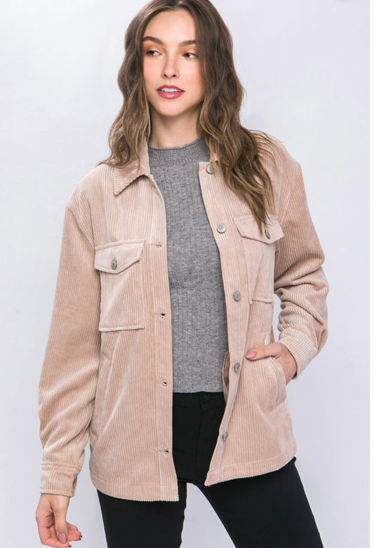 Corduroy Button Down Jacket